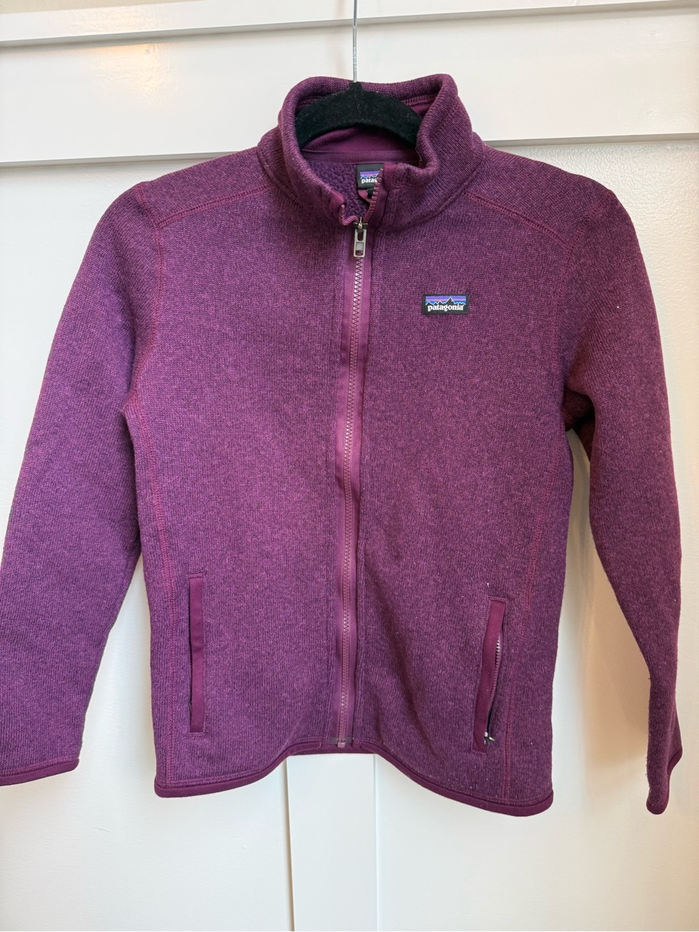 Patagonia Kids Full-Zip Better Sweater Jacket Plum Berry Purple L 12 Jacket